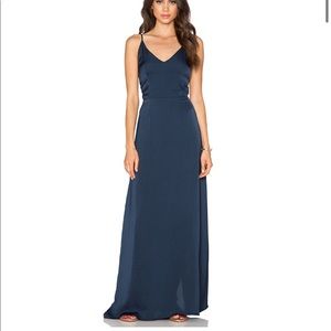 Capulet from Revolve blue v neck maxi